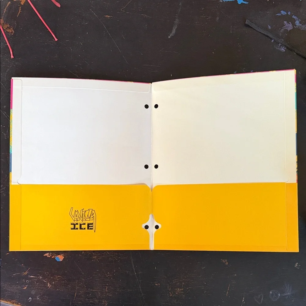 Vintage 90s Vanilla Ice folder for organizing sketches & paperwork office/school